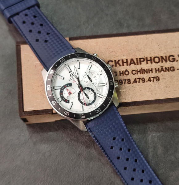 Dây cao su Flo cao cấp - Có vân và lỗ thoáng khí - size 20mm/ 22mm-Màu Xanh Navy