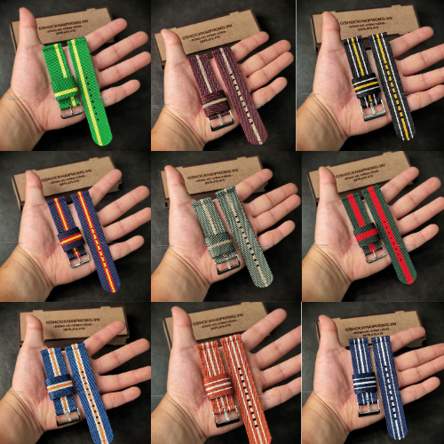 Dây vải Nato co giãn màu 01 - Size 20/22 mm ( Kích vào sản phẩm chọn màu dây )