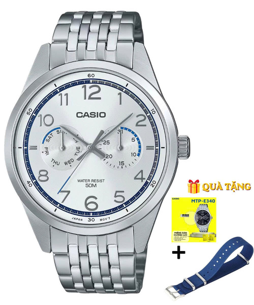 CASIO MTP-E340D-7AV  - QUÀ TẶNG TRỊ GIÁ 600K