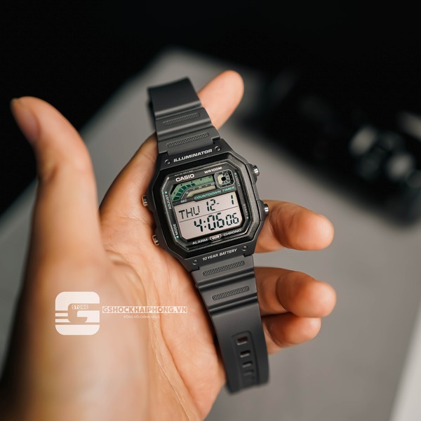Đồng hồ Nam Chính hãng CASIO WS-1600H-8A- Pin 10 năm