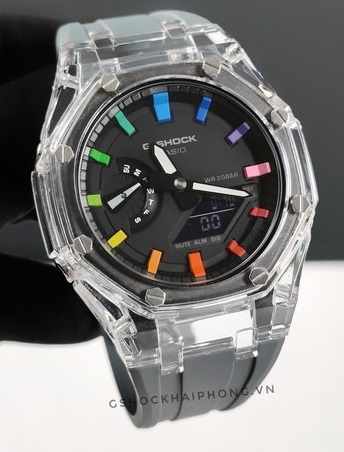 G-SHOCK GA-2100AP - Rainbow Grey Skeleton