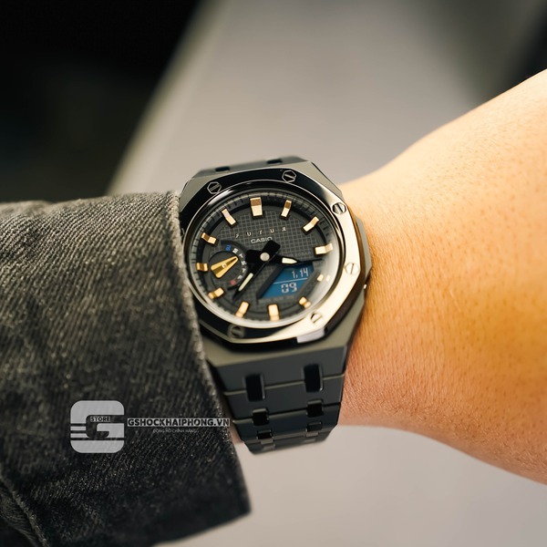 G-SHOCK GA-2100AP - FUTUR ROSE GOLD X BLACK LAYERS