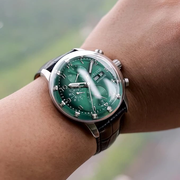 ĐỒNG HỒ NAM CHÍNH HÃNG OBLVLO IM-MUT XANH LÁ CÂY