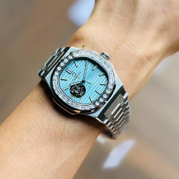 Đồng hồ nam Carnival  8128G-VT-XDT- Viền đá - Kính Saphire