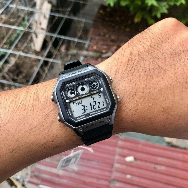 Đồng hồ Nam Chính hãng CASIO AE-1300WH-8A-Pin 10 năm