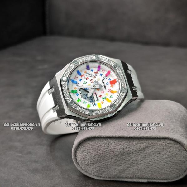 G-SHOCK GA-2100AP - WHITE EDITION LV X SUPREME CZ
