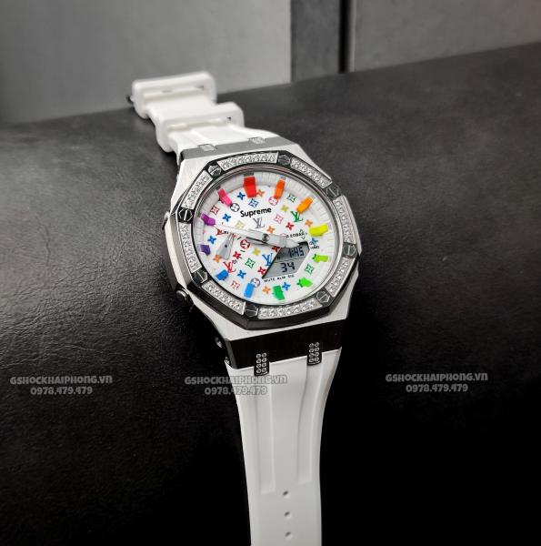 G-SHOCK GA-2100AP - WHITE EDITION LV X SUPREME CZ