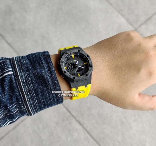 G-SHOCK GA-2100AP - CARBON FIBER X  YEALLOW 