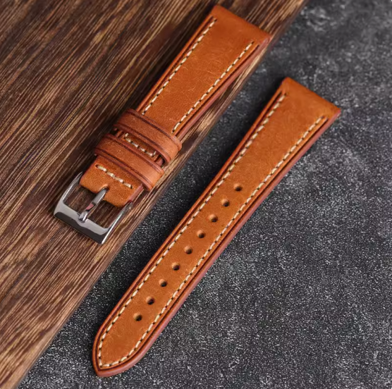 Dây da BÊ Ý - loại 1 RETRO - size 18mm/ 19mm / 20mm/ 21mm/ 22mm