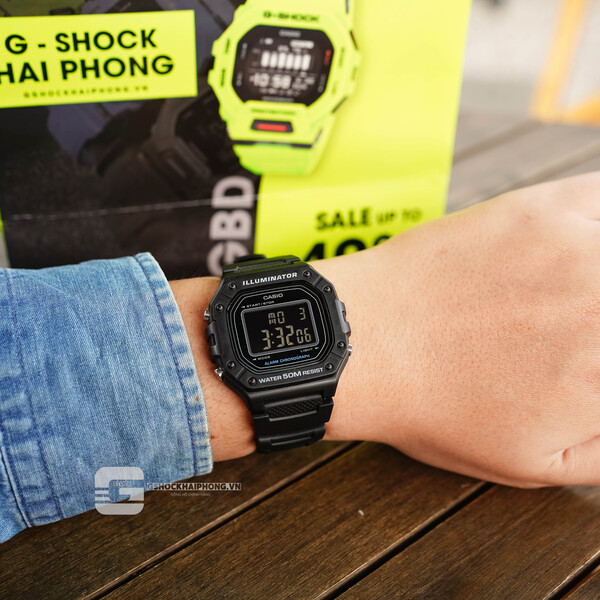 CASIO W-218H-1B -  QUÀ TẶNG TRỊ GIÁ 200K