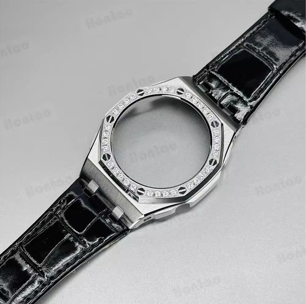 Bộ vỏ thép Bạc nạm đá - Dây da ( Thế hệ 5 cao cấp ) ( Kích vào sản phẩm chọn màu dây ) Bộ vỏ thép Bạc nạm đá - Dây da ( Thế hệ 5 cao cấp ) ( Kích vào sản phẩm chọn màu dây )