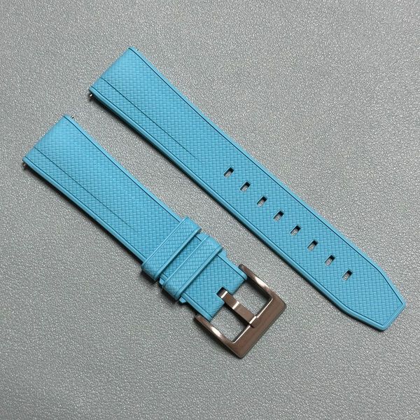 Dây cao su Fluororubber cao cấp - size 20mm/ 22mm-Màu Xanh Blue