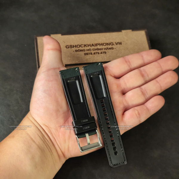 Dây da bọc cao su - Size 20/22/24mm - Màu Xanh Lá