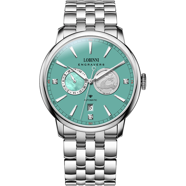 Đồng hồ nam chính hãng LOBINNI L19015-9 Mạ vàng 24k