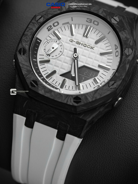GA-2100AP - CARBON OFFSHORE BLACK & WHITE