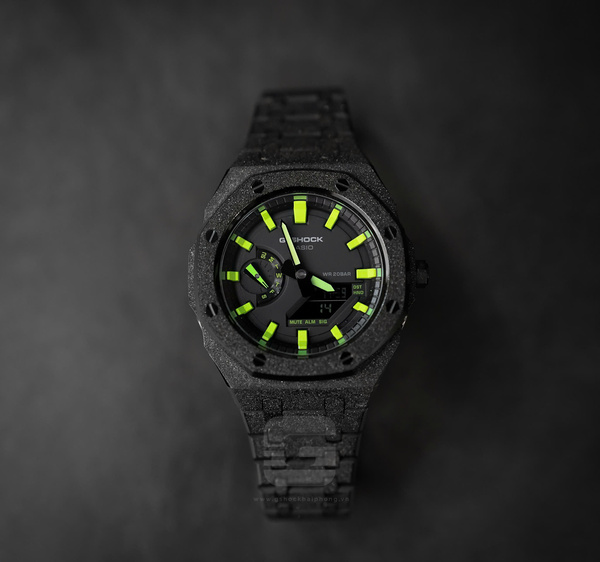 G-SHOCK GA-2100AP - BLACKOUT STARDUST X HYPER MINT GREEN G-SHOCK GA-2100AP - BLACKOUT STARDUST X HYPER MINT GREEN