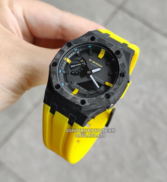 G-SHOCK GA-2100AP - CARBON FIBER X  YEALLOW 