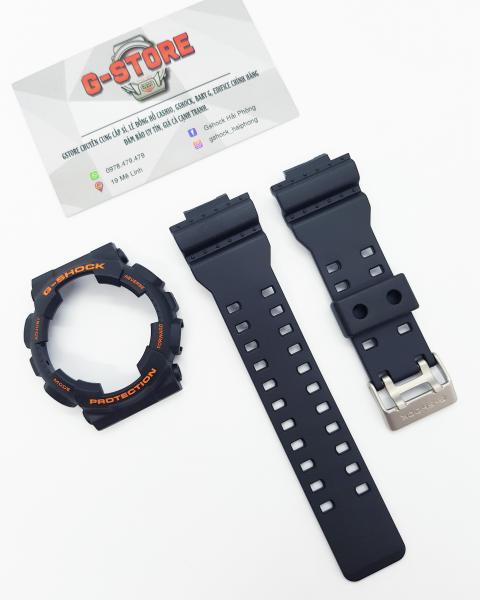 Bộ vỏ Ga-110 đen nhám chữ cam