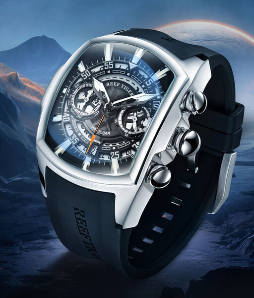 Đồng hồ nam Reef Tiger Aurora Series Tank Chronograph RGA3069G-1