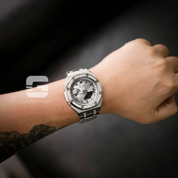 G-SHOCK GA-2100AP - SLIVER OUT X FULL METAL CASE