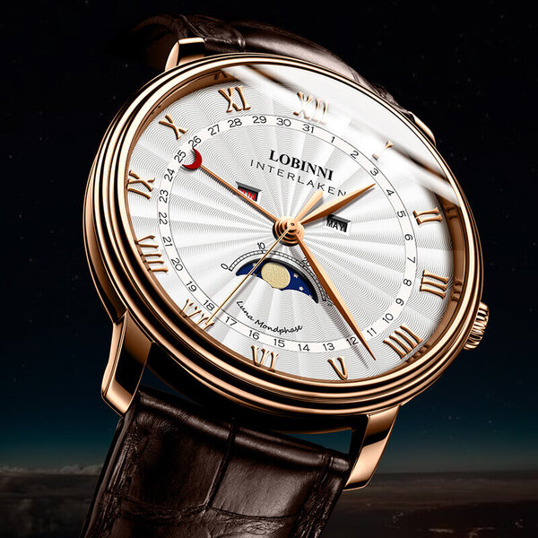 Đồng hồ nam chính hãng LOBINNI Moon Phase L3603-1 