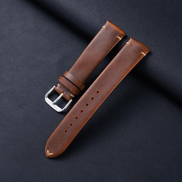 Dây da bò sáp dầu vintage - Size 18mm/ 20mm/ 22mm