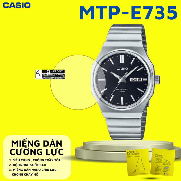 COMBO 2 Miếng dán màn hình Nano cao cấp chống trầy xước Casio MTP-E735