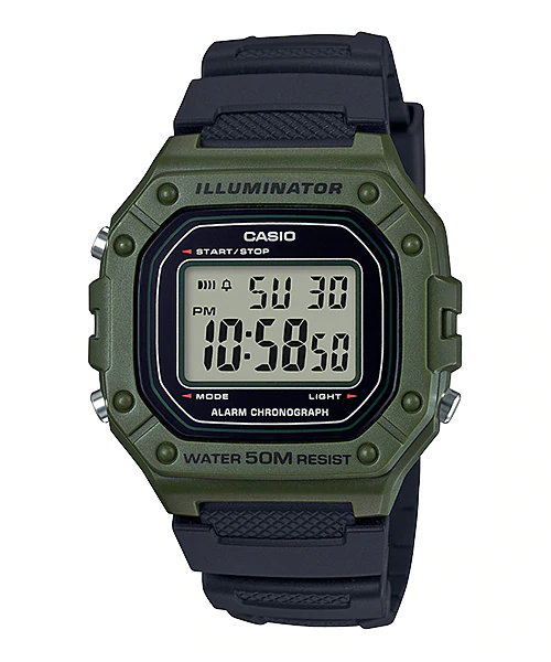 Đồng hồ Nam Chính hãng CASIO W-218H-3A - Pin 10 năm