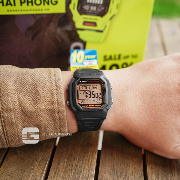 Đồng hồ Nam Chính hãng CASIO W-800HG-9A - Pin 10 năm