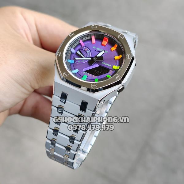 G-SHOCK GM-2100AP - Layers Metal SLiver Hyper Color 