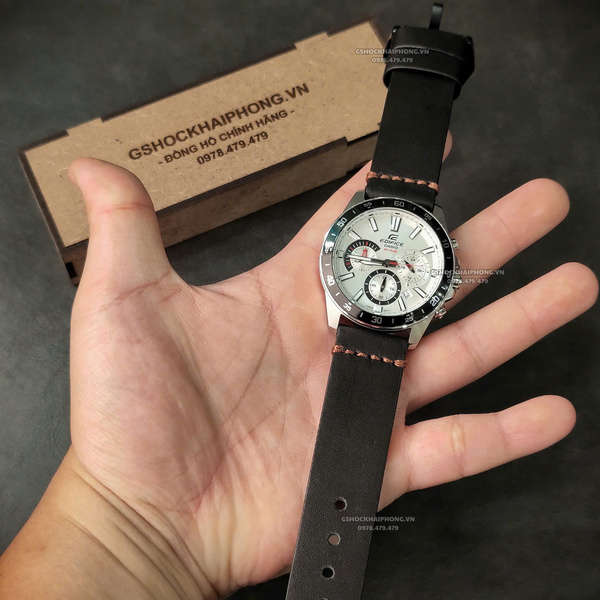 Dây da Bò - Màu Đen - Size 20/22/24mm ( Khóa Bạc + Khóa Đen )