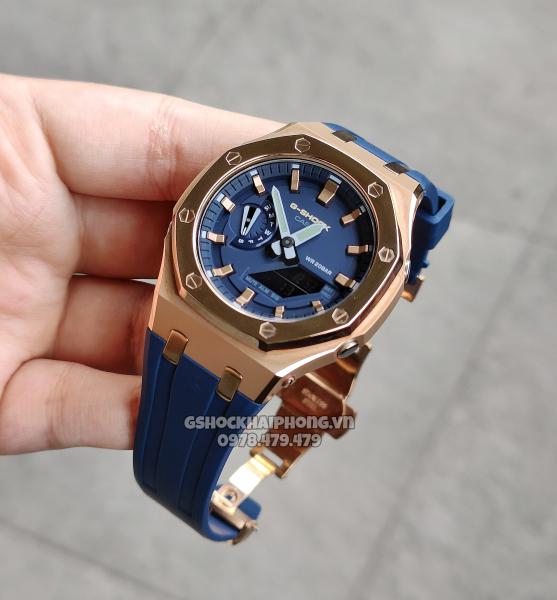 G-SHOCK GA-2100AP - LAYERS ROSE GOLD BLUE METALIC