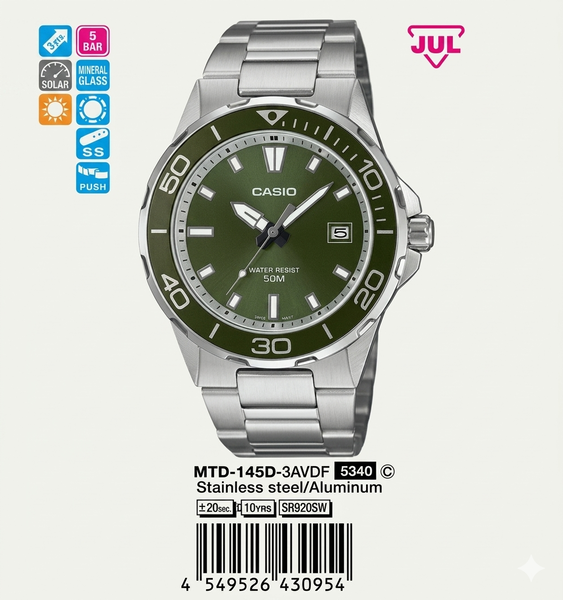 CASIO MTD-145D-3A - QUÀ TẶNG TRỊ GIÁ 600K 