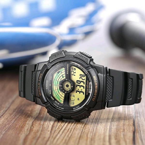 Đồng hồ Nam Chính hãng CASIO AE-1100W-1BVDF - Pin 10 năm