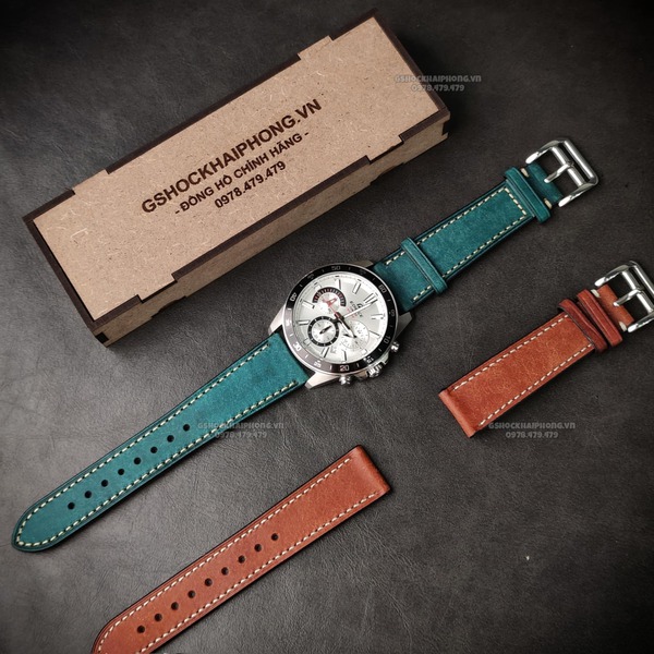 Da Ý nhập khẩu PUEPLO màu Retro - SIZE 20MM/ 22MM-Màu nâu