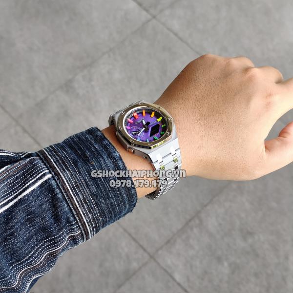 G-SHOCK GM-2100AP - Layers Metal SLiver Hyper Color 