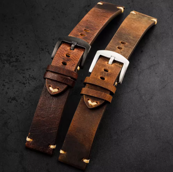 Dây da bò sáp loại 1 - size 18mm/ 19mm/ 20mm/ 21mm/ 22mm