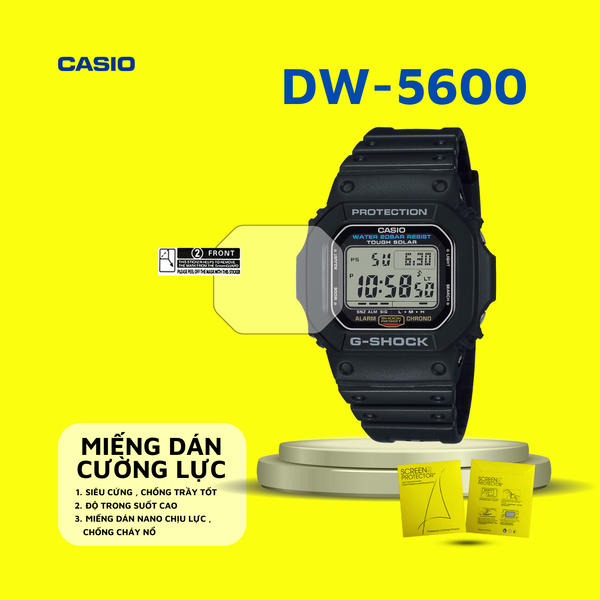 COMBO 2 Miếng dán màn hình Nano cao cấp chống trầy xước Casio G-Shock DW-5600