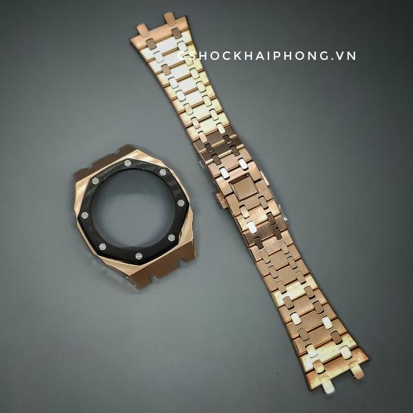 Bộ vỏ metal AP gen 3 rose gold phối đen
