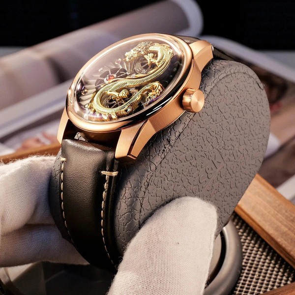 ĐỒNG HỒ NAM CHÍNH HÃNG OBLVLO DRAGON LUXURY RỒNG VÀNG