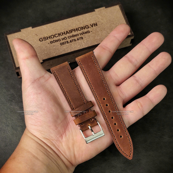 Dây Crazy Horse - Màu Nâu - Size 18mm/ 20mm/ 22mm