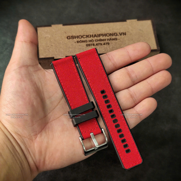 -Dây cao su bọc vải Nilon ( Canvas ) - Không thấm nước - Siêu bền - Size 20/22/24mm - ( Kích vào sản phẩm chọn màu dây )