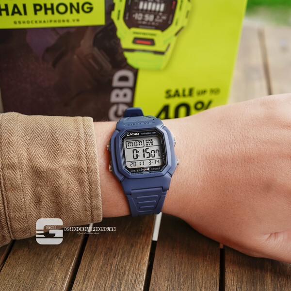 Đồng hồ Nam Chính hãng CASIO W-800H-2A - Pin 10 năm