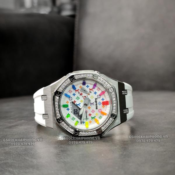 G-SHOCK GA-2100AP - WHITE EDITION LV X SUPREME CZ