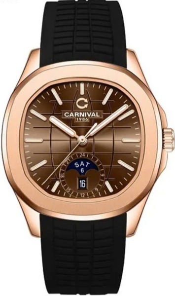 Đồng hồ nam Carnival - Aquanus 8113R-BR - Viền thép - Kính Saphire