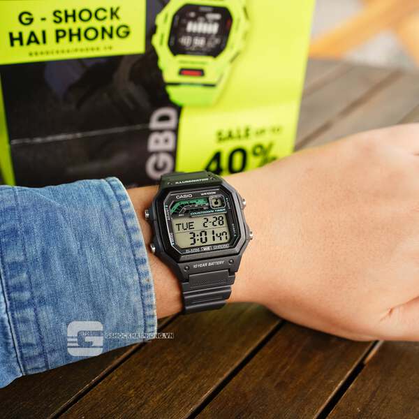 Đồng hồ Nam Chính hãng CASIO WS-1600H-8A- Pin 10 năm