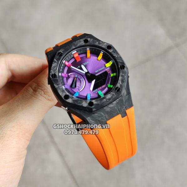 G-SHOCK GA-2100AP - CARBON FIBER X PURPLE METAL RB