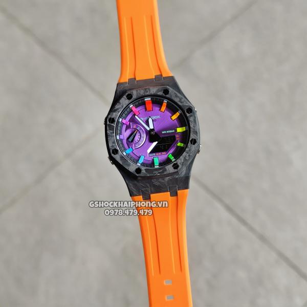 G-SHOCK GA-2100AP - CARBON FIBER X PURPLE METAL RB