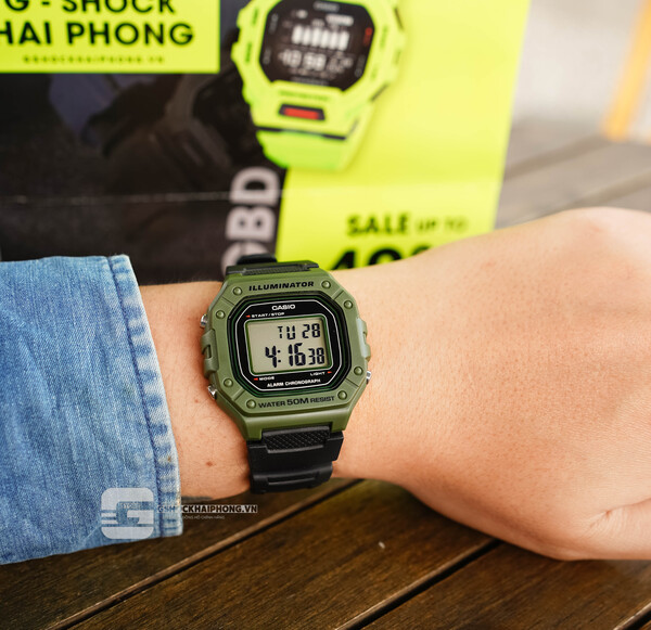 Đồng hồ Nam Chính hãng CASIO W-218H-3A - Pin 10 năm