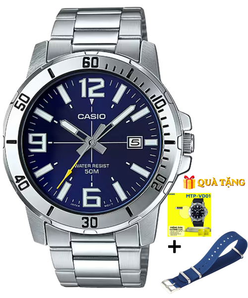 CASIO MTP-VD01D-2B - QUÀ TẶNG TRỊ GIÁ 600K